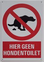 Hier geen honden toilet reclamebord van metaal wandbord deco