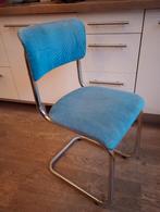 Tubax stoel vintage retro Gispen stijl 60's, Ophalen, Gebruikt, Blauw, Metaal