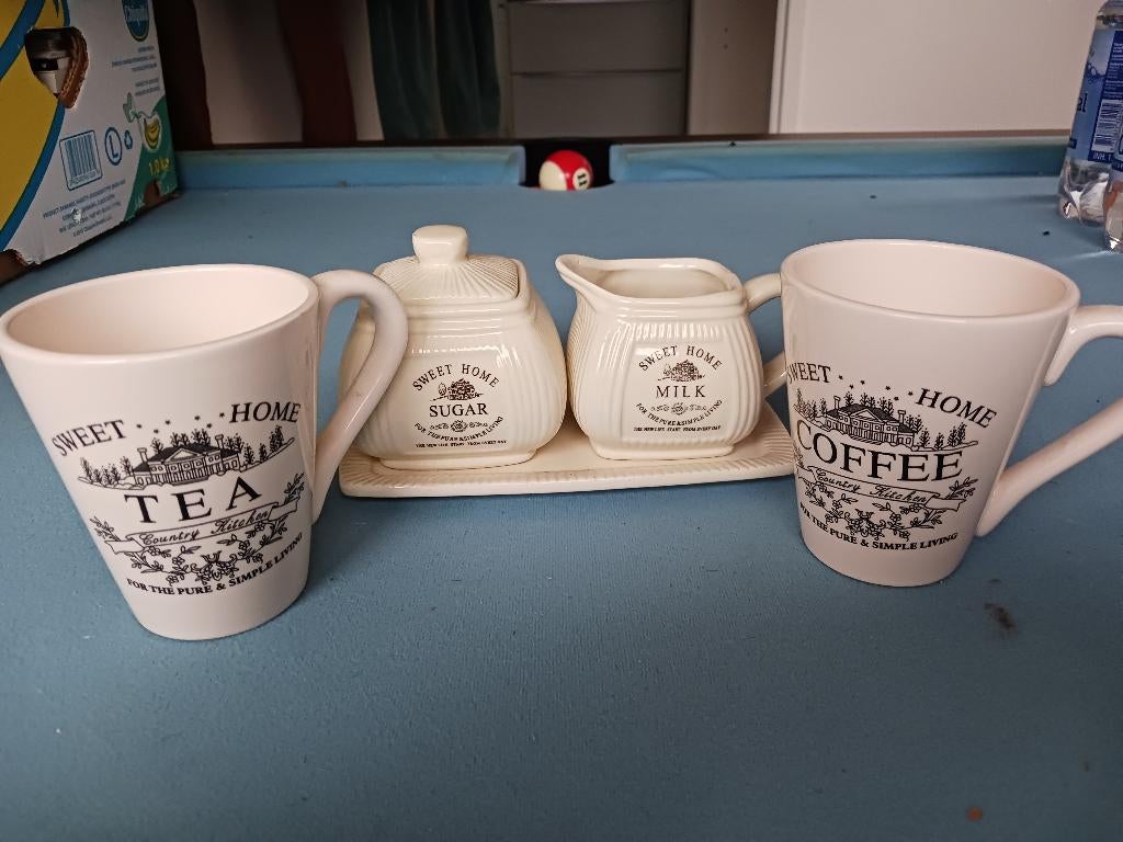 druline serviessetje 'sweet home', Ophalen of Verzenden, Zo goed als nieuw, Overige stijlen, Overige typen