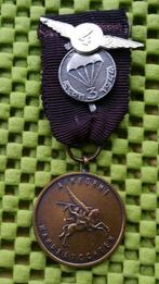 Medaille - Airborne , Politie sport ver. Renkum , kort lint, Postzegels en Munten, Penningen en Medailles, Nederland, Ophalen of Verzenden