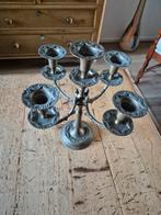 5 armige kandelaar verzilverd messing brons, Antiek en Kunst, Ophalen, Koper of Brons