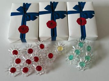 17 Swarovski Kristal Bloemen Set Margriet - Diverse kleuren beschikbaar voor biedingen