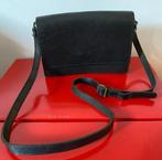 Schoudertas dames zwart leer goud vintage crossbody, Zo goed als nieuw, Avondtasje, Zwart, Verzenden