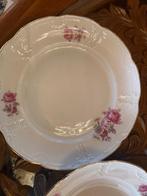 antiek servies 12 persoons porcelein bloemen & vergulding, Antiek en Kunst, Ophalen