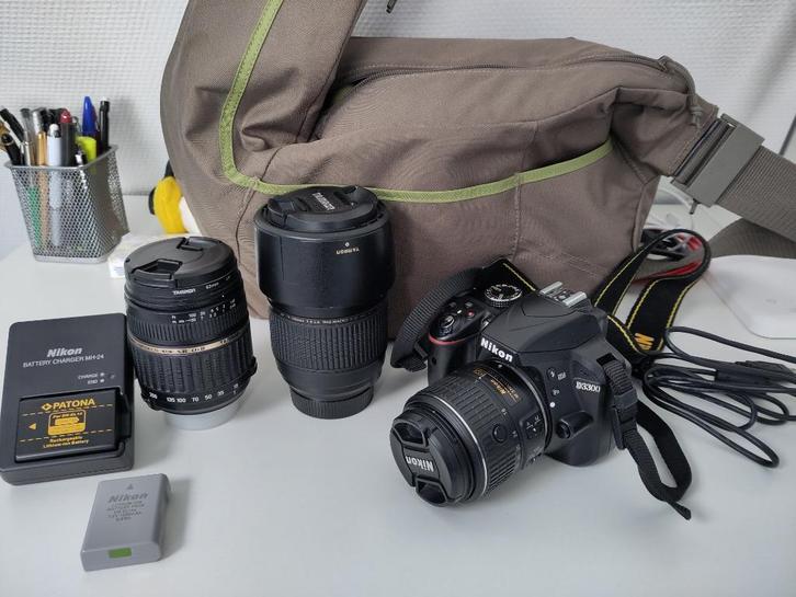 Nikon D3300 with lenses and bag, Audio, Tv en Foto, Fotocamera's Digitaal, Gebruikt, Spiegelreflex, Nikon, 8 keer of meer, Ophalen of Verzenden