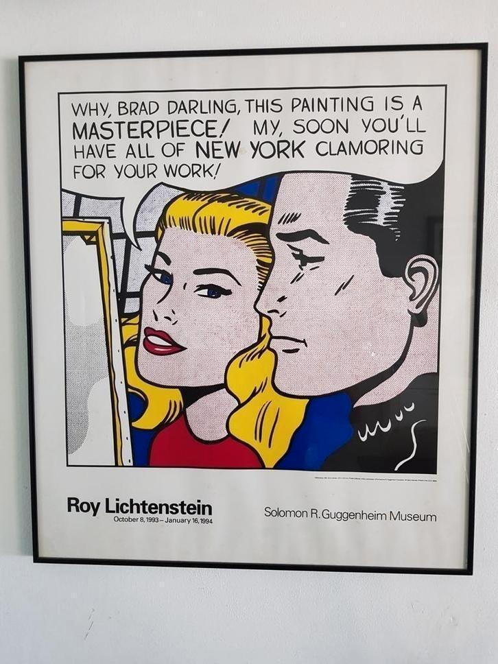 Roy Lichtenstein zeefdruk Masterpiece 1994, Antiek en Kunst, Kunst | Litho's en Zeefdrukken, Ophalen