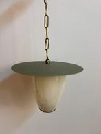 Vintage hanglamp - eikel vorm / eikeltje, Gebruikt, Ophalen of Verzenden, Glas, Minder dan 50 cm