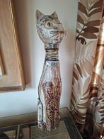 Groot poezenbeeld ,houten beeld poes, Verzamelen, Ophalen of Verzenden, Zo goed als nieuw, Hond of Kat, Beeldje of Figuurtje