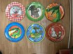 12 Vintage Sprookjes Ontbijtbordjes, Ophalen of Verzenden