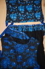 blauw /  wit  wollen mousseline;  Staphorster klederdracht, Ophalen of Verzenden