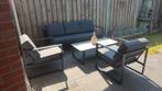 Loungeset VONGE 5 persoons inclusief tafel zwart/grijs, Tuin en Terras, Ophalen, Zo goed als nieuw, Aluminium, Stoel