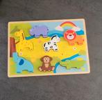 Houten puzzel, Kinderen en Baby's, Speelgoed | Kinderpuzzels, Ophalen of Verzenden, Minder dan 10 stukjes, Zo goed als nieuw, 6 maanden tot 2 jaar
