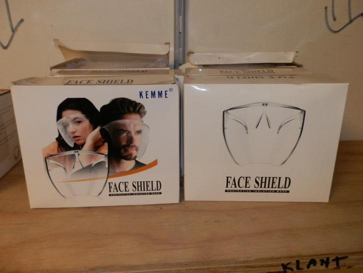 Gelaatmaskers mondkapjes face shield ., Doe-het-zelf en Verbouw, Adembescherming, Nieuw, Halfgelaatsmaskers, Ophalen of Verzenden