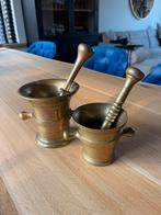 Koperen vijzels met stamper, Antiek en Kunst, Ophalen of Verzenden