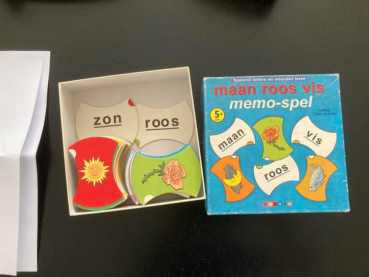 Maan roos vis memo spel Zwijsen, Kinderen en Baby's, Speelgoed | Educatief en Creatief, Zo goed als nieuw, Taal en Lezen, Ophalen of Verzenden