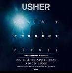 2 staanplaatsen concert Usher Ziggodome 23/4/2025, Tickets en Kaartjes, Evenementen en Festivals