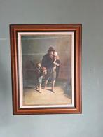 Langs moeders graf reproductie, Ophalen of Verzenden, Gebruikt, Schilderij, Minder dan 50 cm