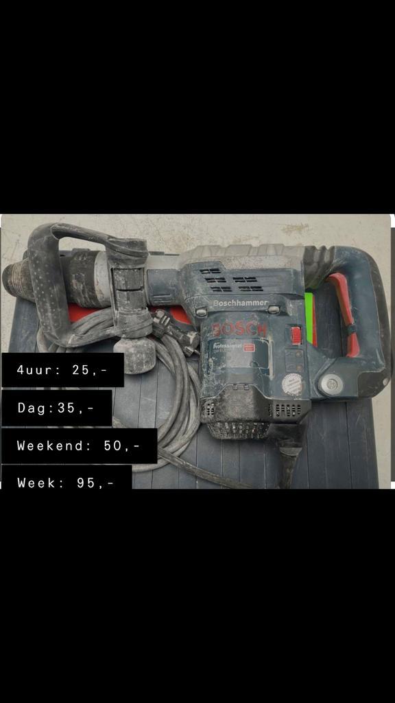 Bosch blauw breekhamer 5kg TE HUUR, Doe-het-zelf en Verbouw, Gereedschap | Boormachines, Boor- en/of Breekhamer, 600 watt of meer