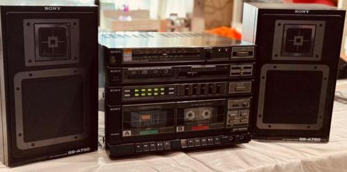 Vintage Sony XO-550W Sereo Set + Originele Speakers, Audio, Tv en Foto, Stereo-sets, Zo goed als nieuw, Cassettedeck, Cd-speler