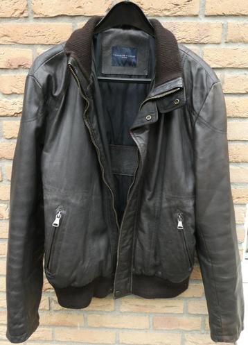 Donkerbruin leren jack 52/L Tommy Hilfiger beschikbaar voor biedingen