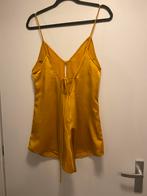 Zara pyjama jumpsuit satijn oranje mosterd geel m 38 zgan, Zara, Maat 38/40 (M), Ophalen of Verzenden, Zo goed als nieuw