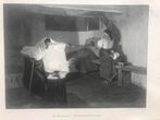 Grocholski, St.: Krankenbeschwörung, 1892, gravure, 32x23cm., Antiek en Kunst, Kunst | Etsen en Gravures, Ophalen of Verzenden