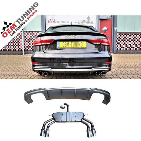 S3 BUMPER DIFFUSER + S3 uitlaat | AUDI A3 8V | 2016-2019 |, Auto diversen, Tuning en Styling, Ophalen of Verzenden