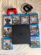 PS4 met 1 controller en games, Spelcomputers en Games, Spelcomputers | Sony PlayStation 4, Ophalen, Zo goed als nieuw, Met 1 controller