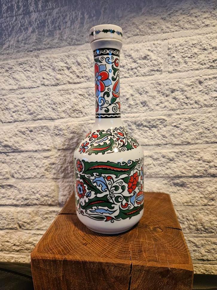 Vintage Metaxa Bloemenvaas - Griekse Karaf, Huis en Inrichting, Woonaccessoires | Vazen, Gebruikt, Wit, Minder dan 50 cm, Aardewerk of Porselein