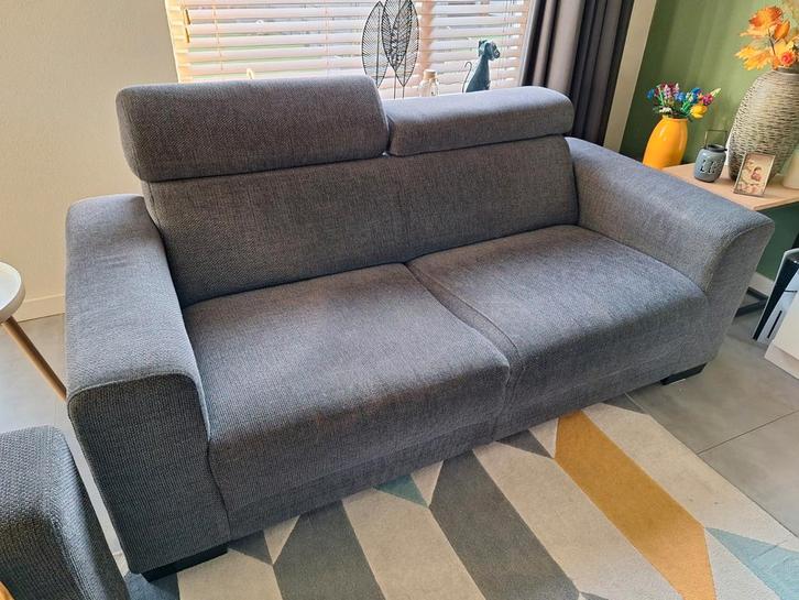 3+2 zitter bank plus hocker, Huis en Inrichting, Banken | Bankstellen, Gebruikt, Rechte bank, 200 tot 250 cm, 75 tot 100 cm, Stof