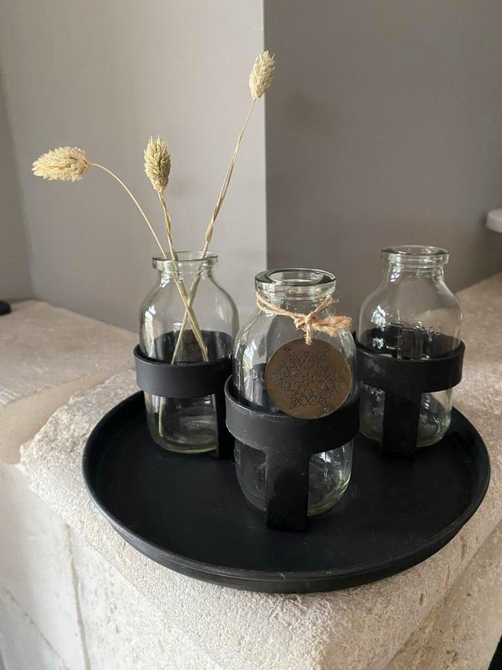 Ib Laursen Vaasjes Set - Vintage Look, Huis en Inrichting, Woonaccessoires | Vazen, Zo goed als nieuw, Overige kleuren, Minder dan 50 cm
