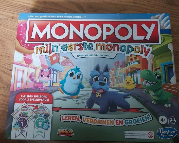 Mijn eerste monopoly! 2 niveaus, Hobby en Vrije tijd, Gezelschapsspellen | Bordspellen, Zo goed als nieuw, Ophalen of Verzenden