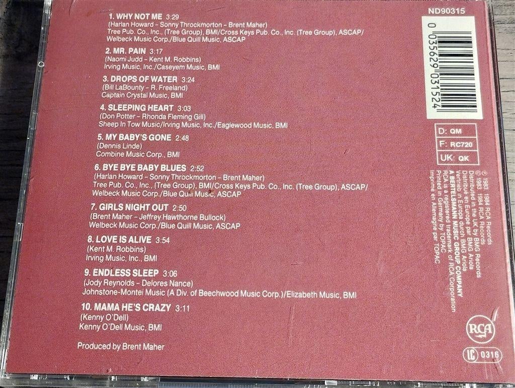 The Judds - Why Not Me, Ophalen of Verzenden, Zo goed als nieuw