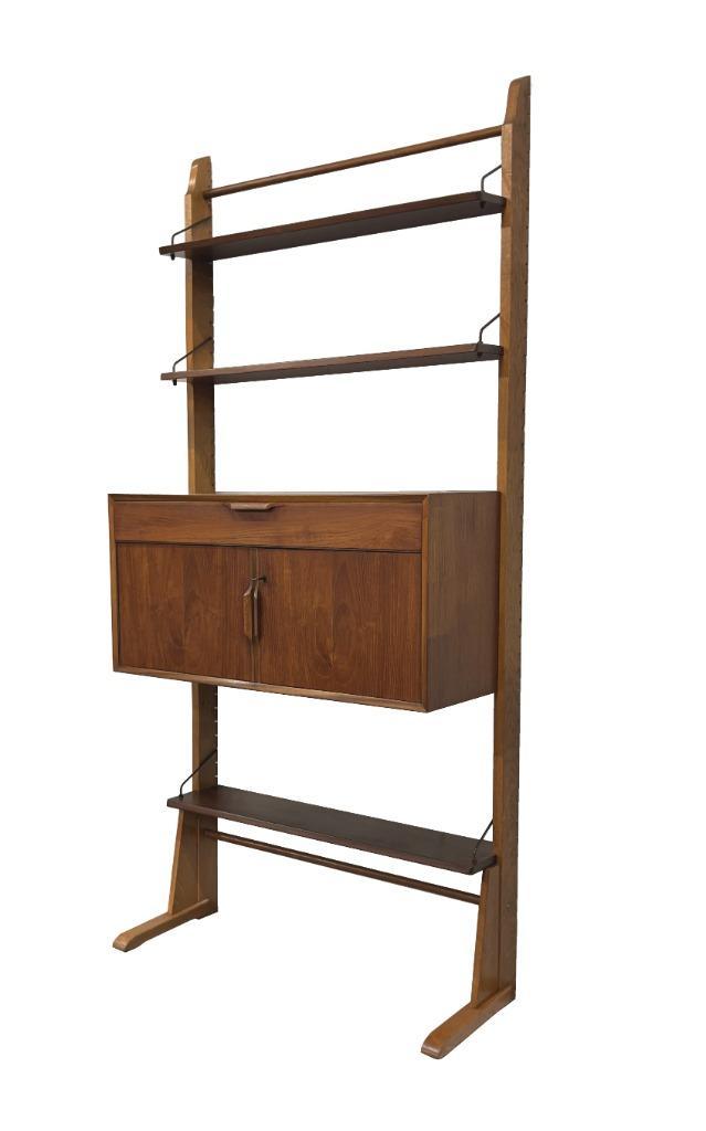 Vintage Wandmeubel Wandkast Teak Tijsseling Vrijstaand 60's, Huis en Inrichting, Kasten | Wandmeubels, Gebruikt, Minder dan 100 cm