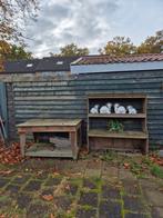 Tuintafel met Opzetstuk - Hout, Ophalen, Gebruikt, Rechthoekig, Hout