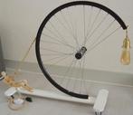 Fietswiel vloer/tafel lamp/binnenverlichtig, Ophalen, 50 tot 75 cm, Zo goed als nieuw, Brocant decoratief