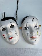 Twee vintage porseleinen maskers, Ophalen of Verzenden