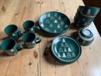 18 delig groen kerstservies van Azur ceramics, Diversen, Kerst, Ophalen of Verzenden, Zo goed als nieuw