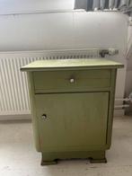 Groen Retro Nachtkastje, Ophalen, Gebruikt, Minder dan 45 cm, Minder dan 55 cm