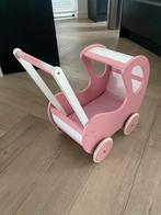 Playwood Oudroze houten poppenwagen / loopwagen, Ophalen, Gebruikt, Overige typen