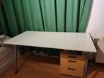 Heel fijn bureau 80cmx160cm in hoogte verstelbaar, Ophalen, In hoogte verstelbaar, Zo goed als nieuw, Bureau