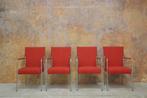 ZGANieuw! 4 rode stoffen Bert Plantagie Style design stoelen