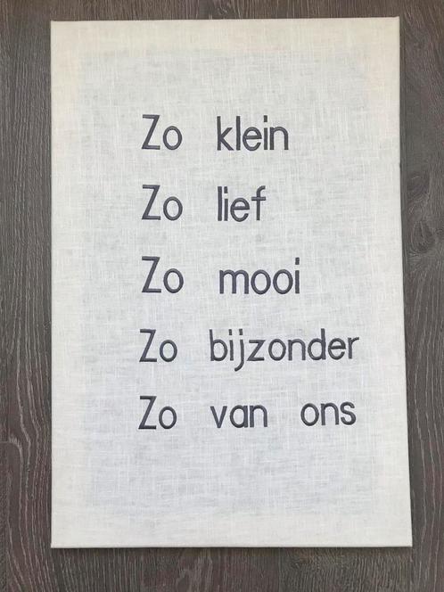 Tekstbord / schilderij met tekst voor babykamer kraamcadeau, Kinderen en Baby's, Kinderkamer | Inrichting en Decoratie, Zo goed als nieuw