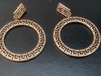 Prachtige vintage oorbellen Versace logo verguld GP, Sieraden, Tassen en Uiterlijk, Oorbellen, Verzenden, Zo goed als nieuw, Knopjes of Stekers