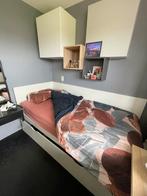 Ikea bed met lade voor matras, 90 cm, 210 cm, Eenpersoons, Wit