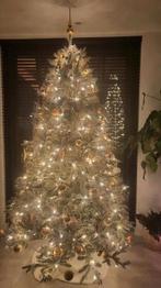 Kerstboom besneeuwd 230 hoog 1 jaar oud met lichtjes, Diversen, Kerst, Ophalen of Verzenden, Zo goed als nieuw