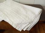 vintage handdoeken 5 stuks, wit met sierrand, Frans brocante, Ophalen of Verzenden