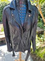 Zgan zwart leren jasje met riem gipsy maat 42 xl, Kleding | Dames, Ophalen of Verzenden, Zo goed als nieuw, Maat 42/44 (L), Zwart