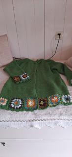 Groene Gehaakte Vest met Granny Squares, Maat 42/44 (L), Ophalen of Verzenden, Zo goed als nieuw, Handgemaakt