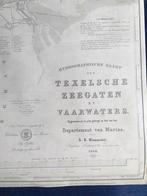 Zeekaart reproductie Texelsche Zeegaten en Vaarwaters 1868, Verzamelen, Ophalen of Verzenden, Nieuw